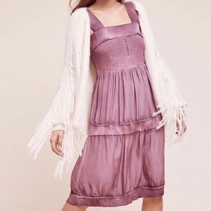 Anthropologie Eloise purple sweater dress